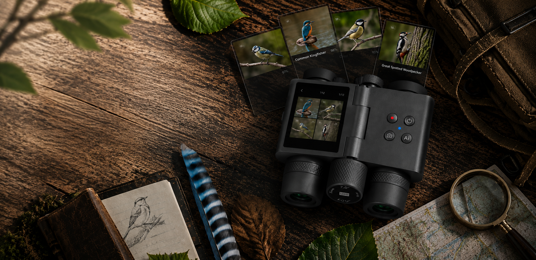 Merlin Bird ID alternative smart binoculars Solvia 8x32 for birdwatching