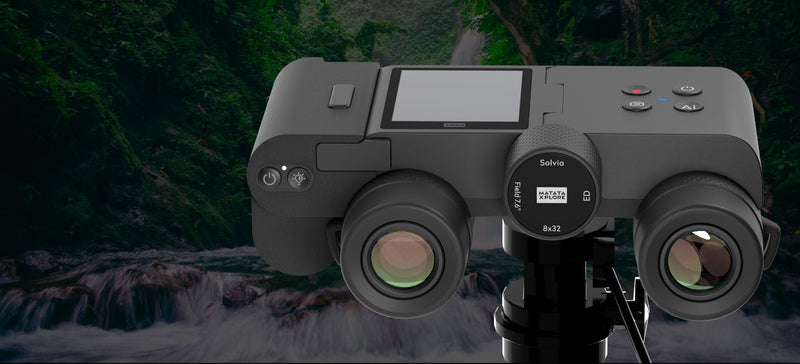 Solvia Field Kit connected to SOLVIA ED 8x32 binoculars
