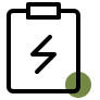 Icon of a lightning bolt on a white background