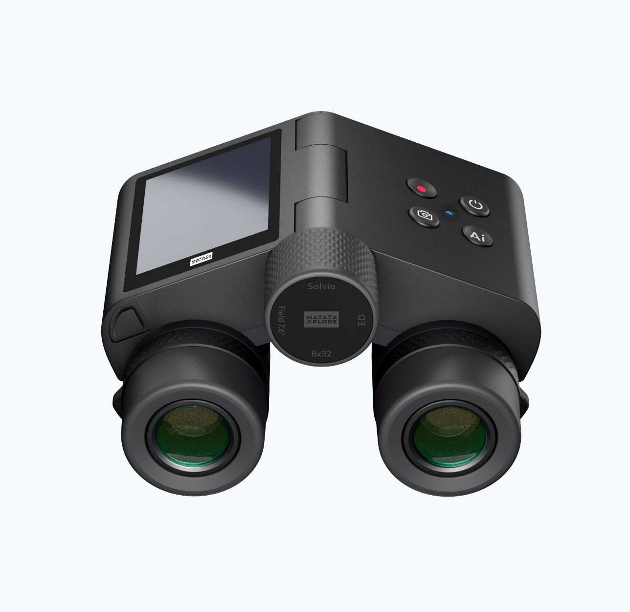 Solvia ED 8x32 compact digital binoculars with screen and control buttons