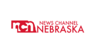 Logo of News Channel Nebraska with red and white colors.