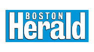 Logo of the Boston Herald with a blue and white color scheme.